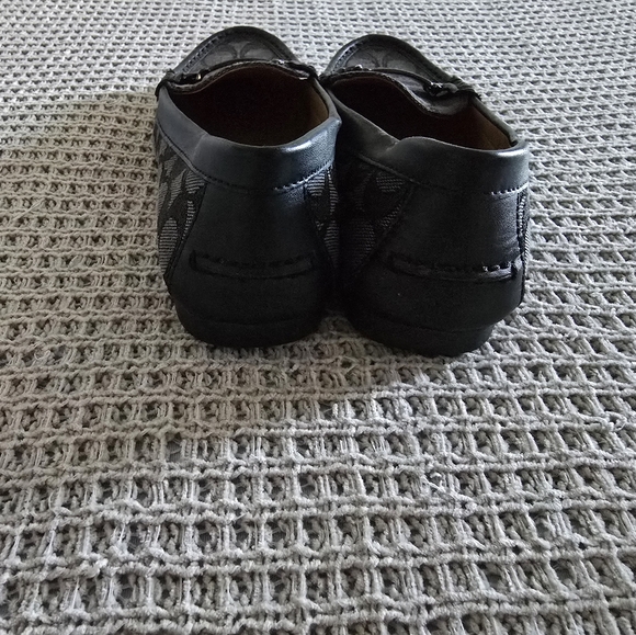 Coach Signature Black and Gray Loafers - Picture 4 of 5